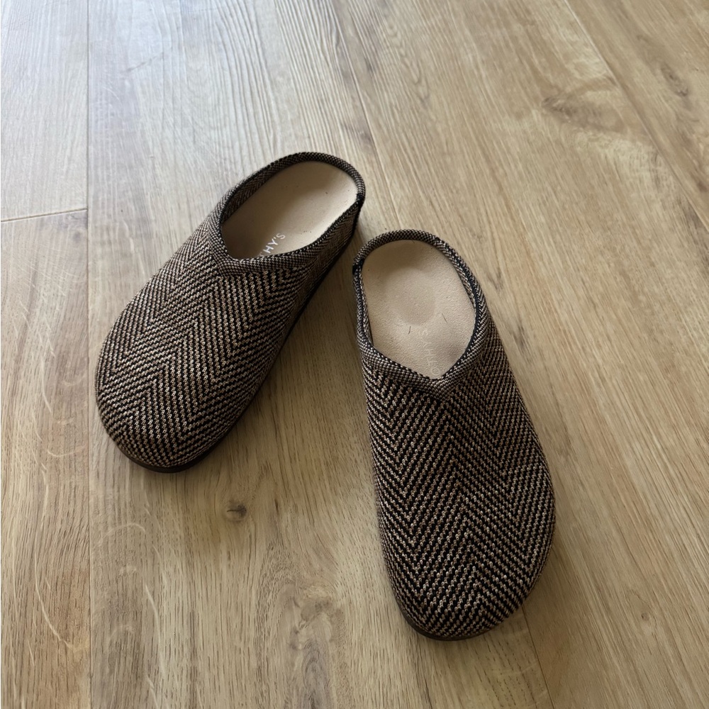 Rothy's Brown Herringbone Flats
